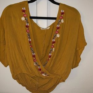 Mustard crop top